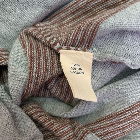 Bke Buckle Womens Size XL Multicolor Stripe Cotton Button Cardigan Sweater - Picture 6 of 7